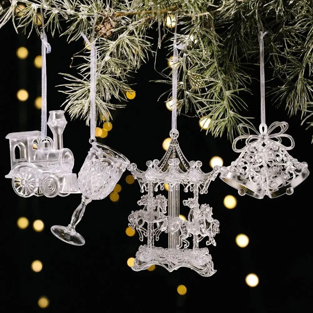 Acrylic Christmas Pendants – Transparent Tree Ornaments – High-Yield Festive Interaction Hub