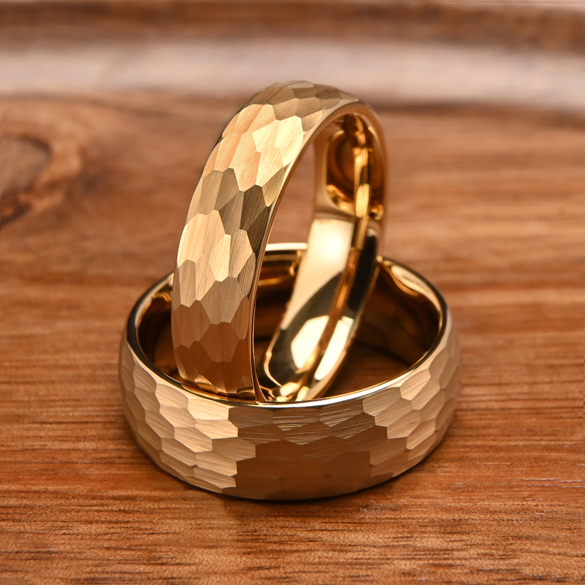 Tungsten Carbide Ring for Men, Fashion Wedding Bands, Hammered Engagement Rings