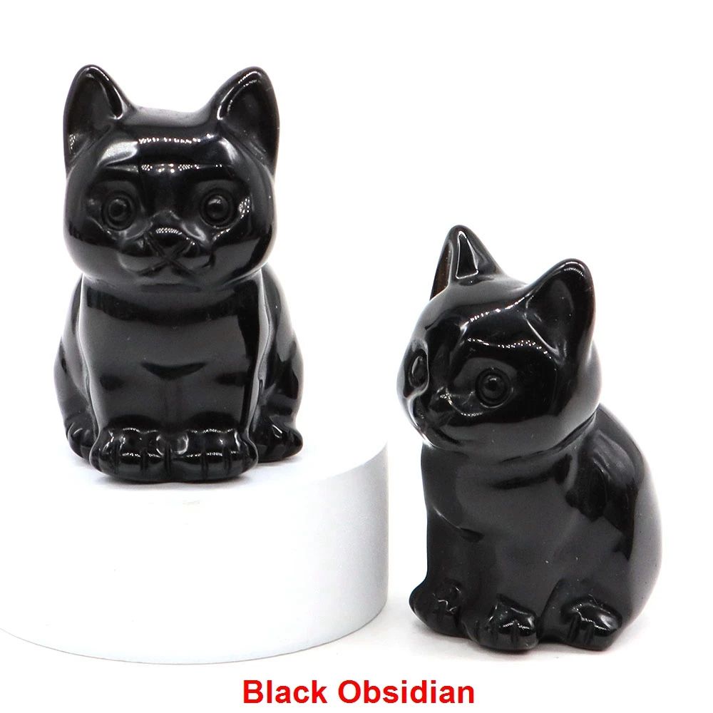 Amethyst Crystal Cat Statue