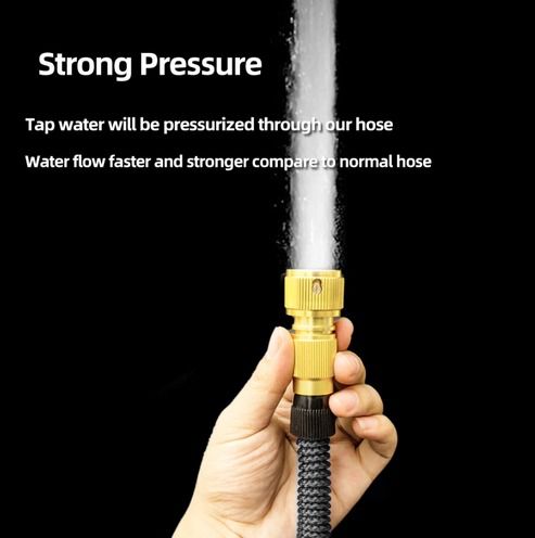 Expandable Stronger Deluxe Garden Hose, Water Hose , Durable, Leak-Proof, Flexible, Solid Bras