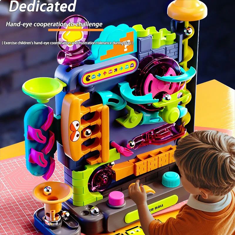 Montessori Multi-Layer Track Adventure rolling ball educational toy