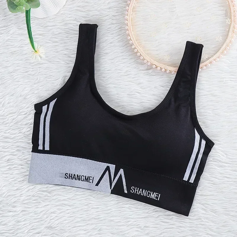 Women Comfortable Seamless Large U Sports Bra, Summer Yoga Gym Running Crop Top, Push Up Sport Bra Top New