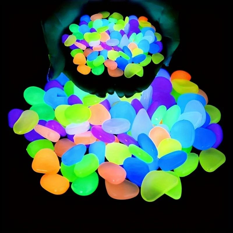 Glow in the Dark Resin Pebbles for Garden Paths Potted Plants and Aquarium Decor