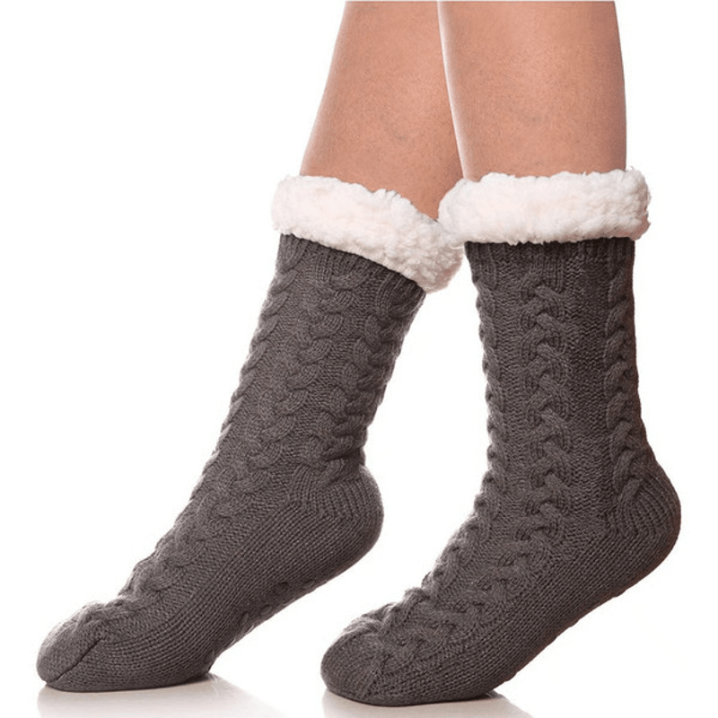 Sherpa Lined Slipper Socks – Warm, Cozy Comfort for Winter | Perfect Gift