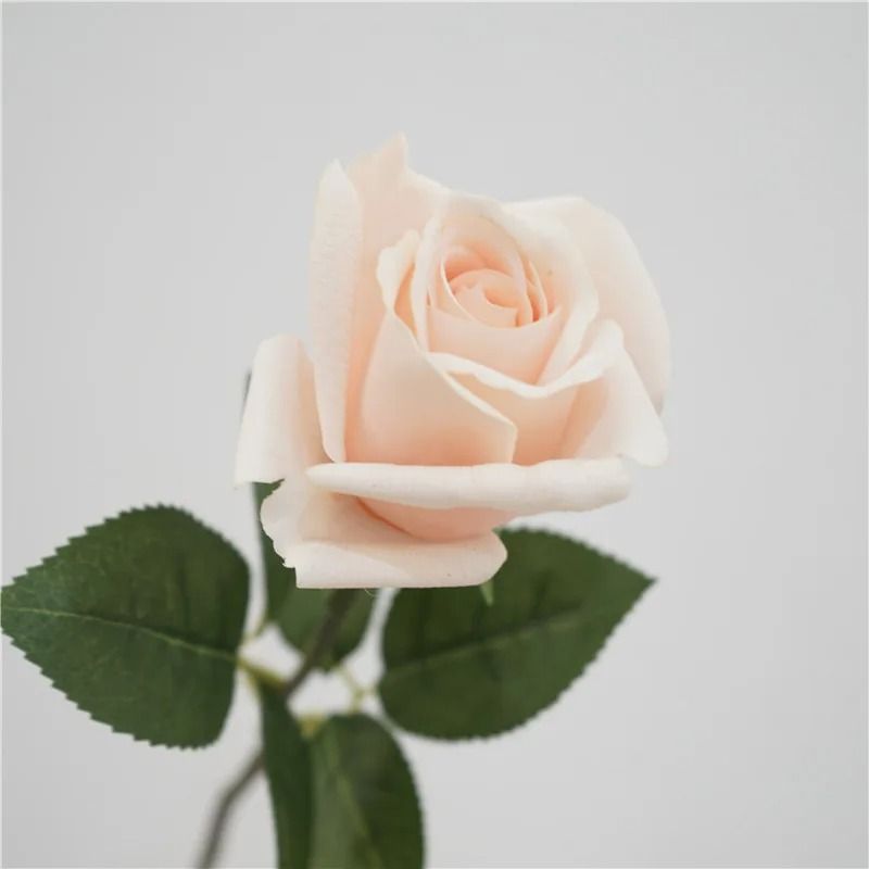Artificial Latex Ellie Rose Branches Real Touch Fake White Roses
