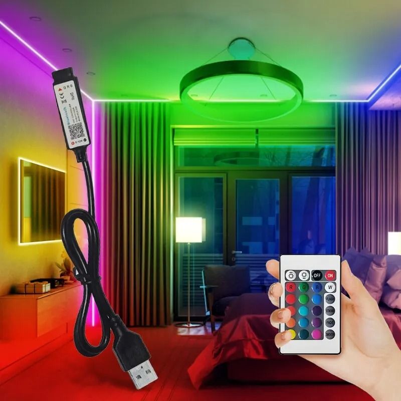 USB RGB LED Strip Light 3 Meter Bluetooth Music Control Backlight