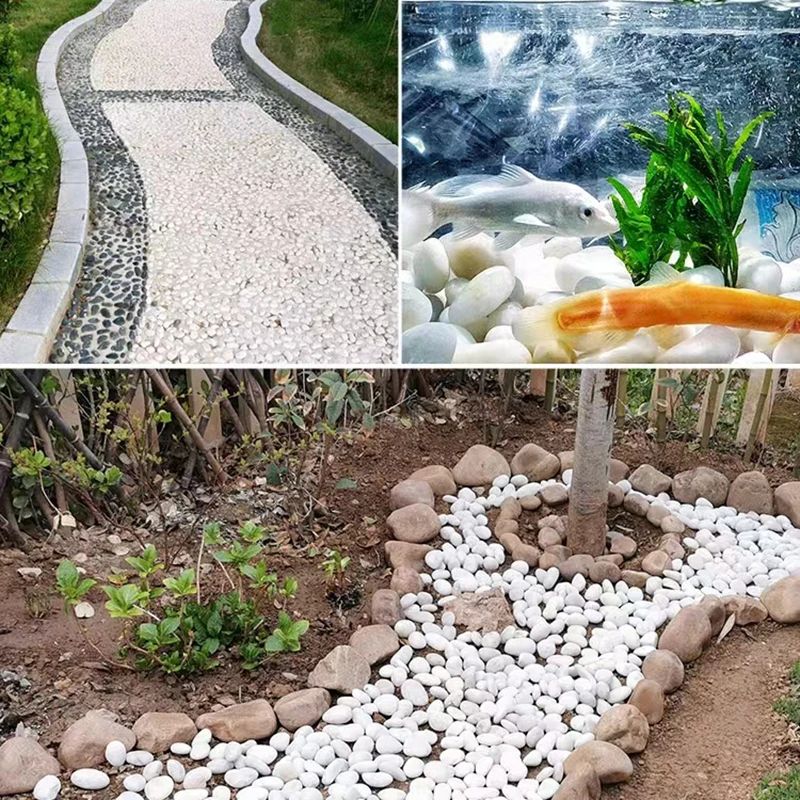 Natural White Polished Pebbles Stones