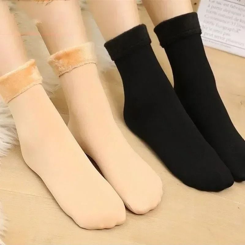 Women Winter Thick Warm Short Socks Thermal Cashmere Wool Blend Snow Velvet Boot Socks
