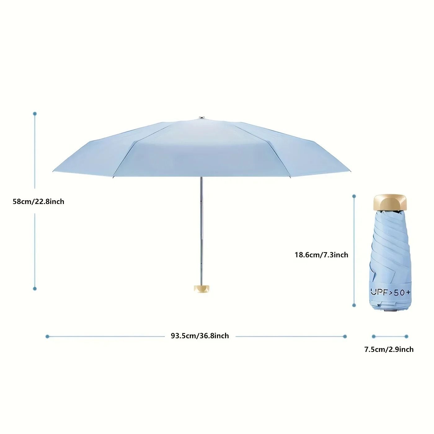 Mini Pocket Umbrella UV Protection Folding Sun and Rain Umbrella