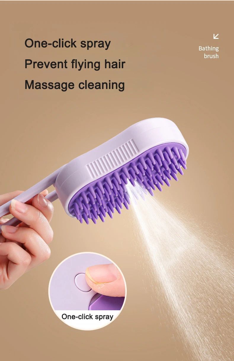 3 in 1 Electric Steam Pet Grooming Brush