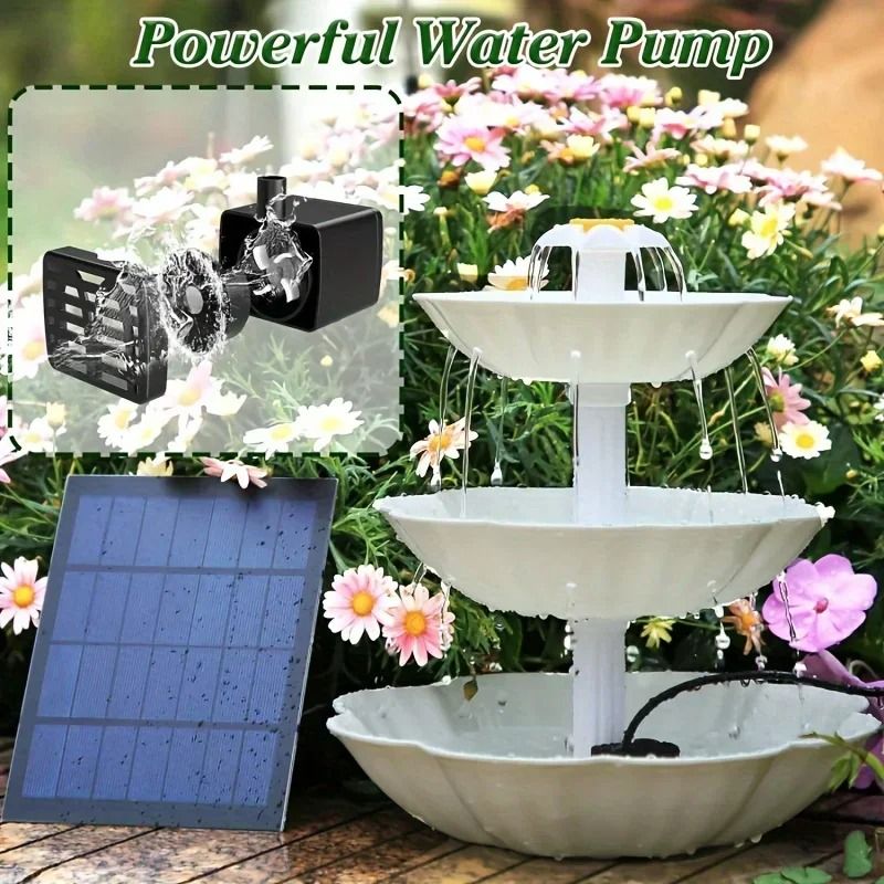 Solar Bird Bath Fountain Kit