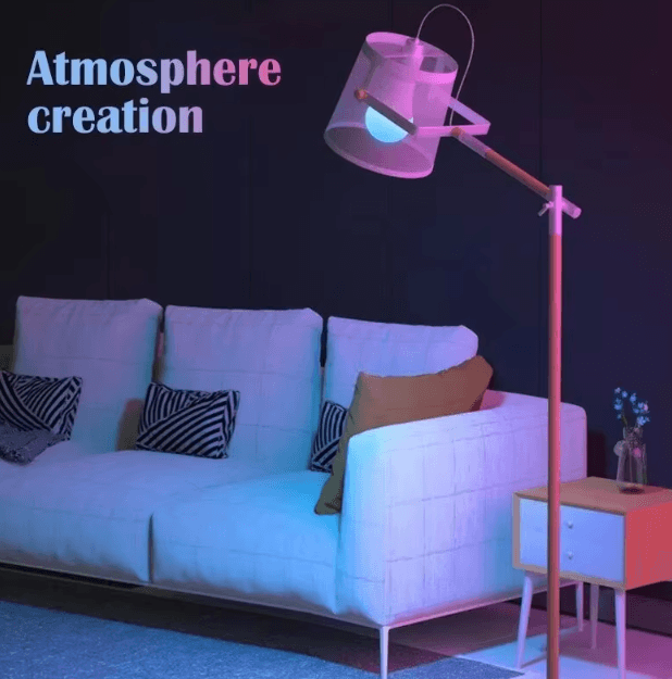 RGB LED Smart Bulb with Remote 16 Colors Dimmable E27 Multicolor Atmosphere Light