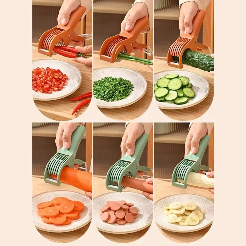 Multi-Functional Stainless Steel Slicer – Professional Salad & Vegetable Tool
