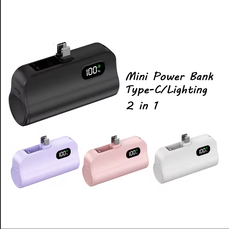 Mini Capsule Ultra High Power Wireless Fast Charging Power Bank