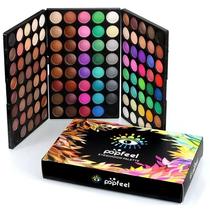 Master 120-Color Glitter & Matte Eyeshadow Palette - Professional Nude & Shine Kit
