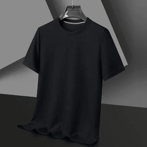 Mens Waffle Knit T Shirt Cotton Round Neck Casual Summer Top