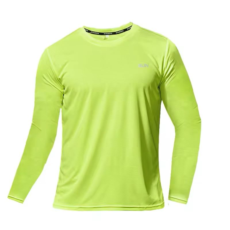 Mens Ice Silk Long Sleeve T-Shirt – Quick-Dry Breathable Sun Protection