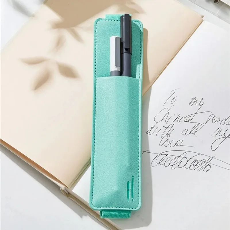 PU Leather Elastic Notebook Pen Holder Pouch – Slim Journal Pen Case