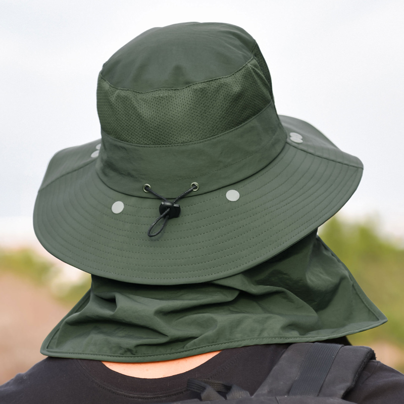 Quick Dry Fishing Hat with Face Cover Breathable Sun Protection Hat