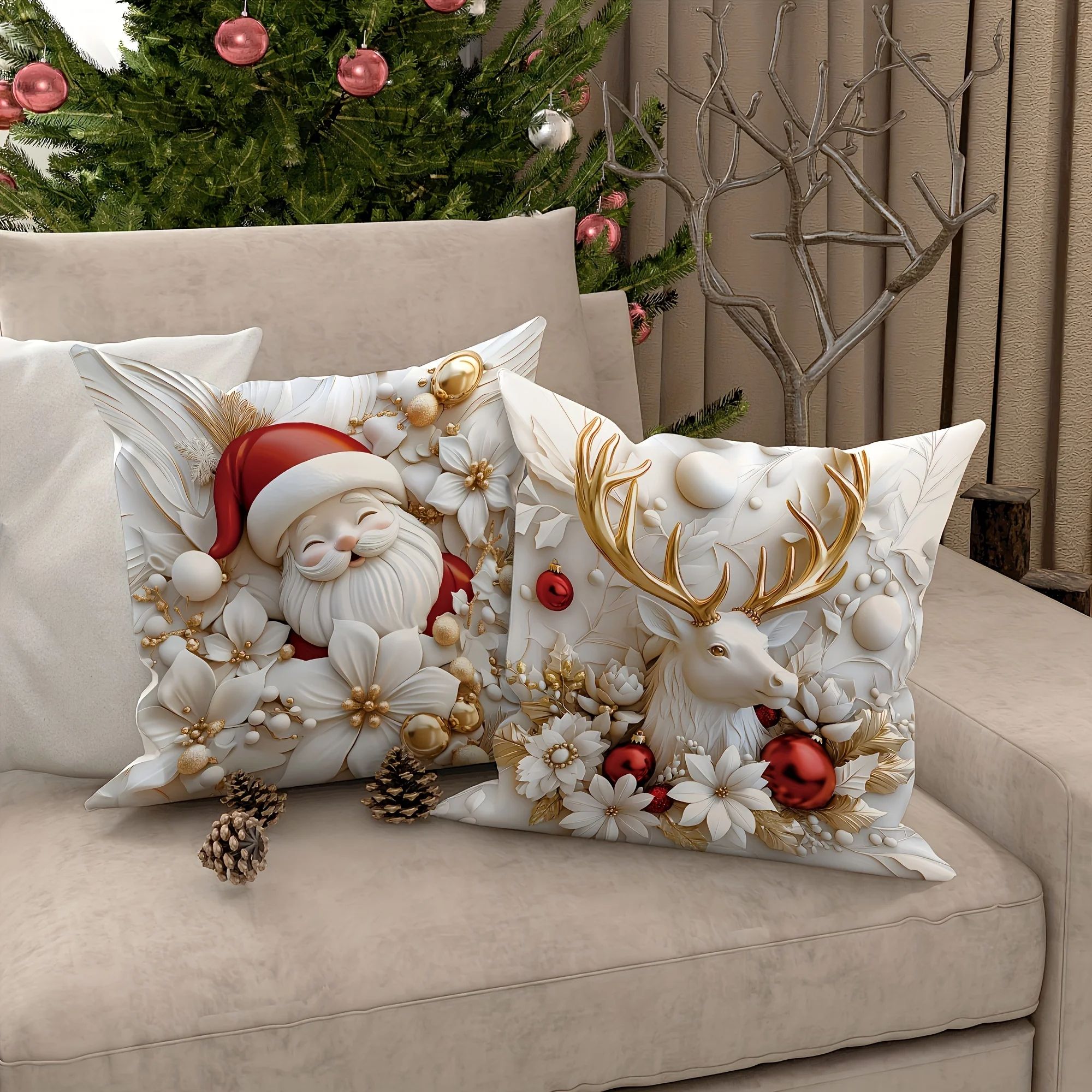 Christmas Velvet Pillow Cover Set