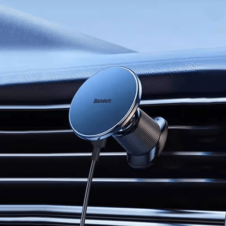 Baseus Magnetic Wireless Car Charger with 15W Fast Charging and Phone Mount
