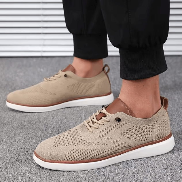 Men Lightweight Breathable Knitted Casual Sneakers Comfortable Walking and Hiking Shoes