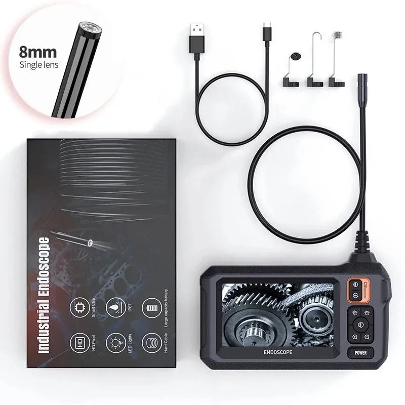 Industrial Endoscope Camera with 4.3 Inch Screen and Waterproof Probe