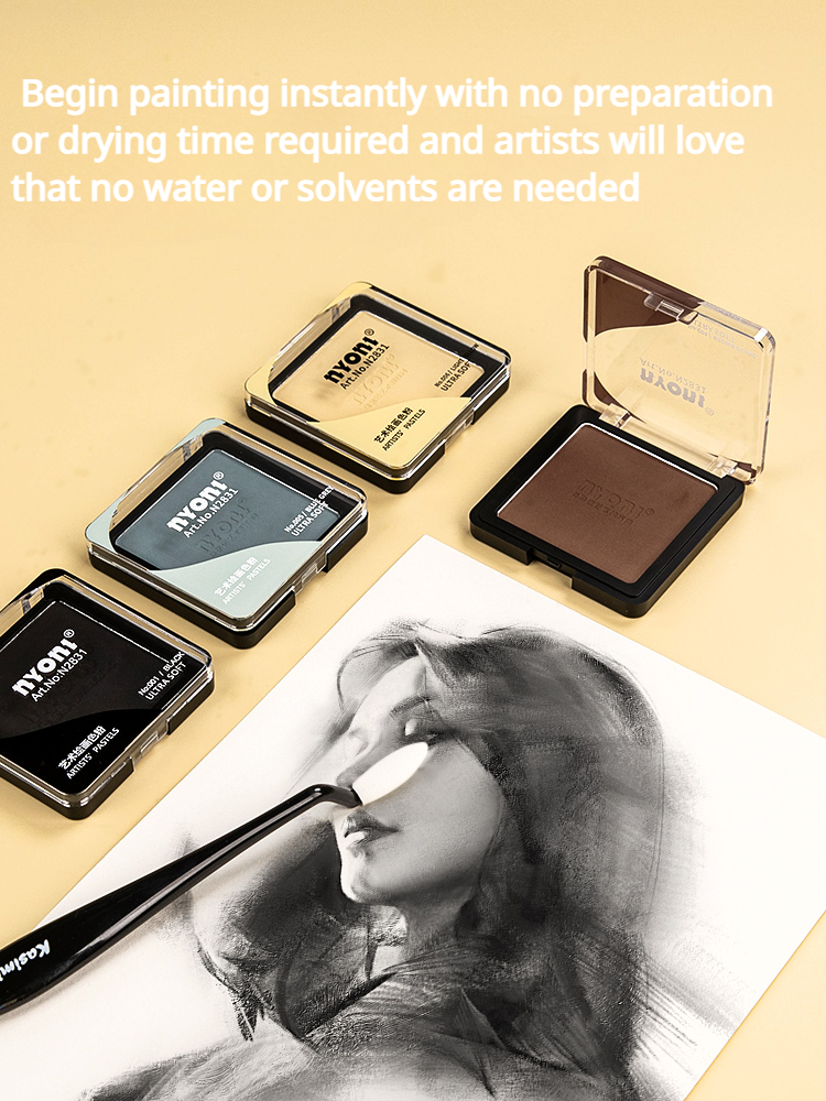 Ultra Soft Artist Pastel Graphite & Charcoal Sketching Powders, Professional Blendable Finest Pigments for Wet and Dry