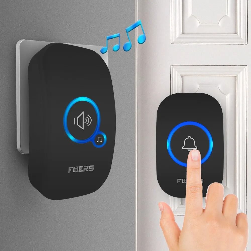 Fuers Wireless Doorbell Waterproof 32 Chimes Smart Alarm for Home Hotel Use