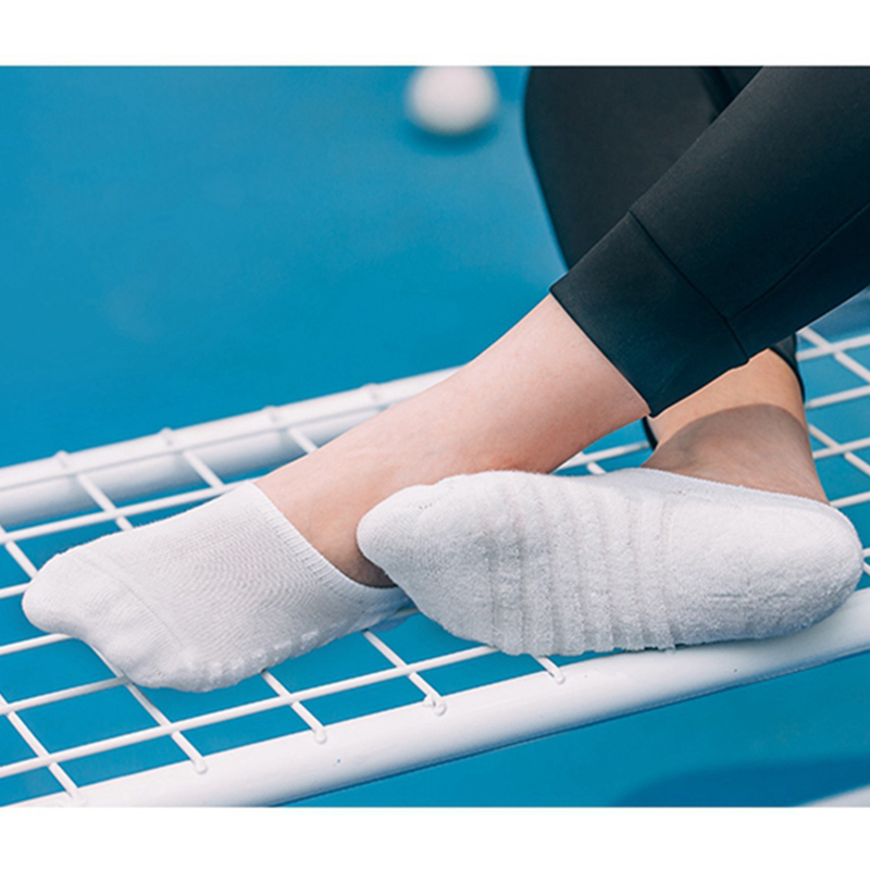 Premium Cotton Sport Socks for Men, Breathable Towel Bottom Anti-Slip Invisible Boat Socks