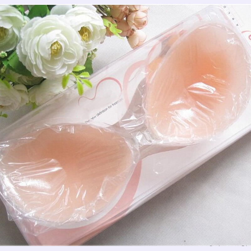 Womens Bra Invisible Push Up Bra, Reusable Silicone Backless Strapless Bra, Seamless Front Closure, Sticky Self-Adhesive