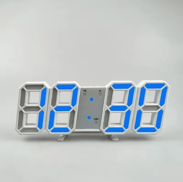 3D LED Digital Wall Clock Alarm Time Date Temperature Display Modern Desk and Wall Clock
