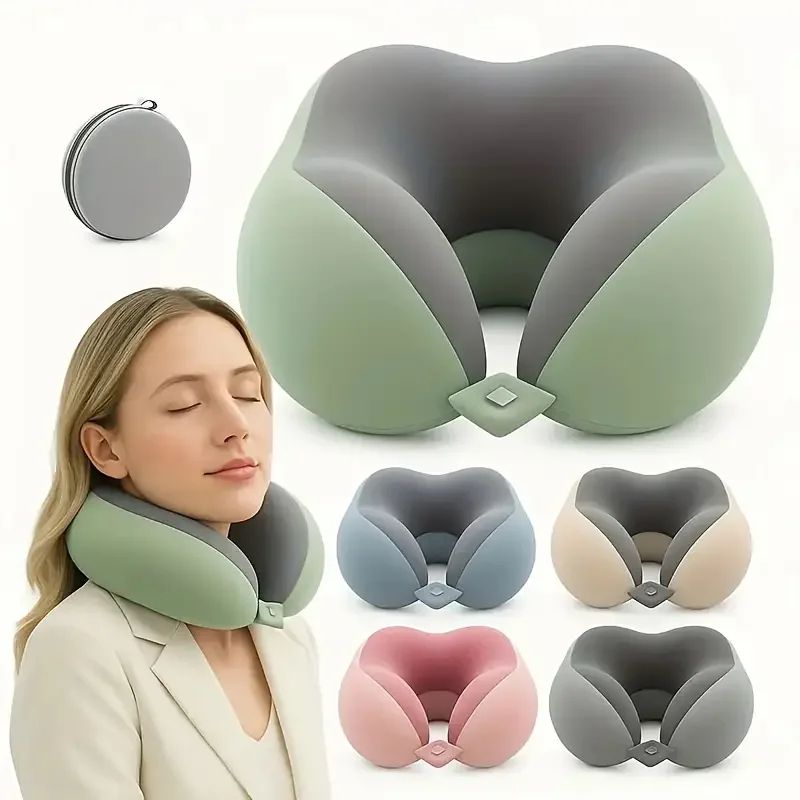 Travel-Ready U-Shaped Neck Pillow – Ergonomic Comfort for Travel & Office Naps