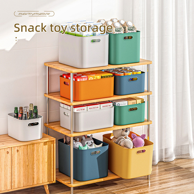 Plastic Storage Box, Jewelry Lipstick Organizer, Toy Underwear Stackable Baskets, Colorful Desktop Snacks Box Containers