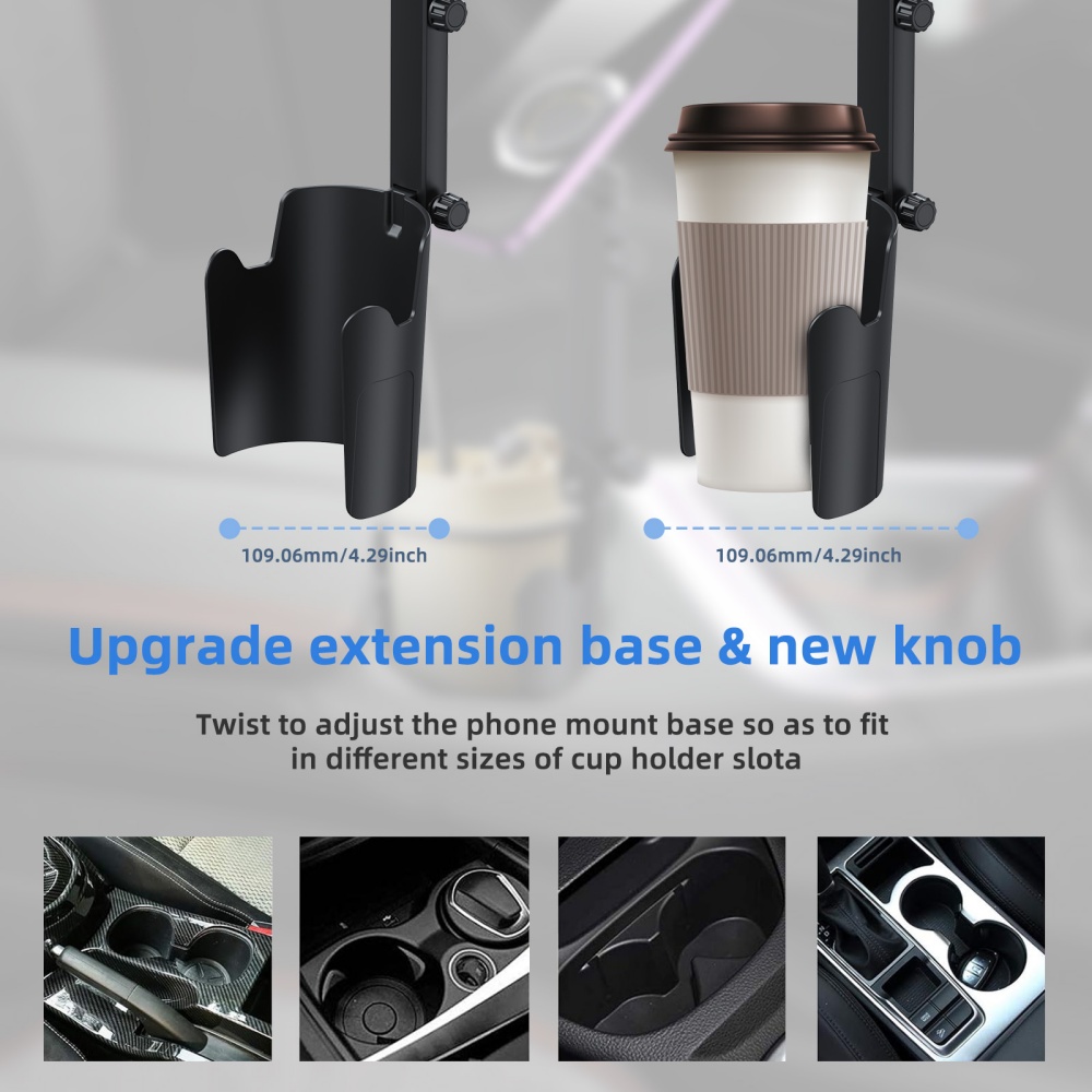 Universal Magnetic Car Cup Phone Holder Adjustable Rotation Stand Smartphone Bracket