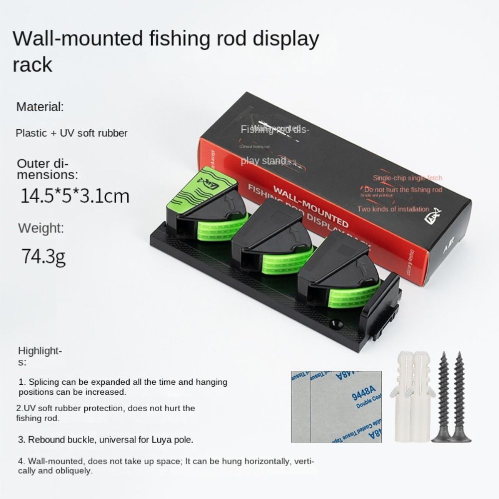 Fishing Gear Bracket Rod Holder Wall Mount Stand Base Tools