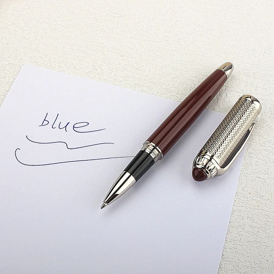 ExecutivePro Luxury Rollerball Pen Metal Business Writing Pen Blue Ink Office Gift Pen