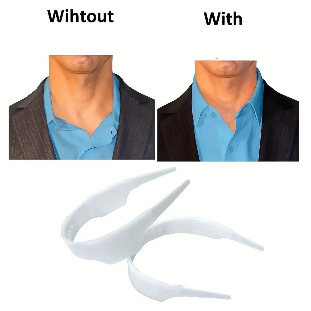 Shirt Collar Support Adjustable Neckline Enhancer for Dress Shirts & Suits