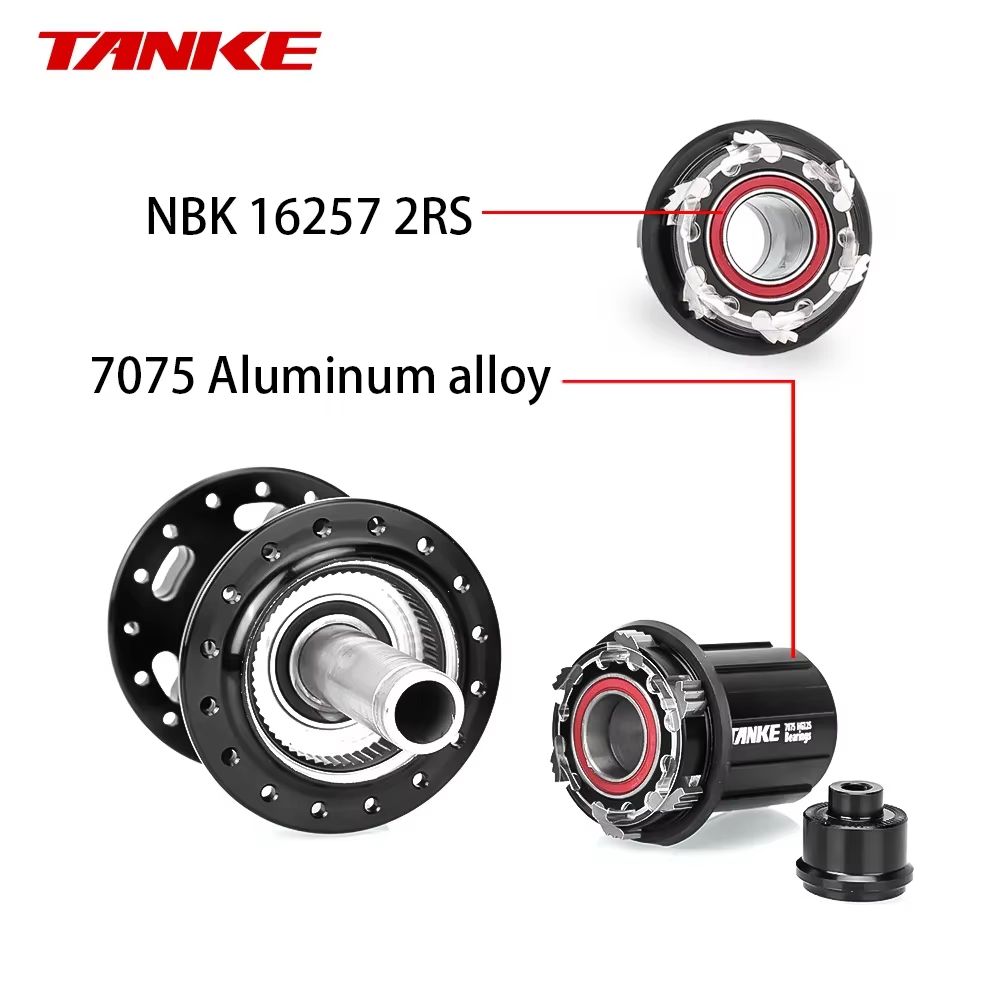 TANKE 6-Pawl Freehub Body Driver – XD/HG/MS Compatible, 135 QR / 142 Thru-Axle
