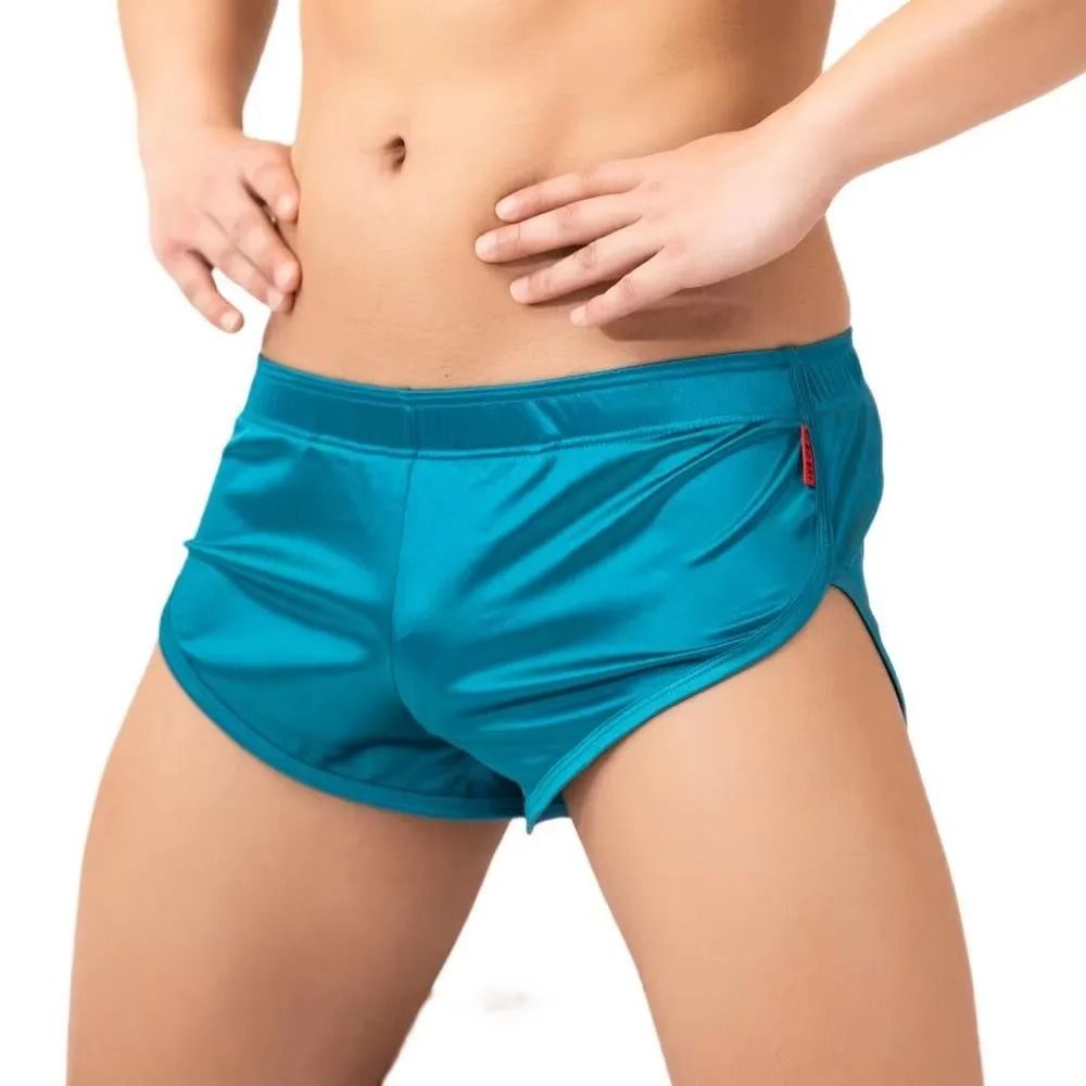 Mens Smooth Silk Sleep Boxer Shorts