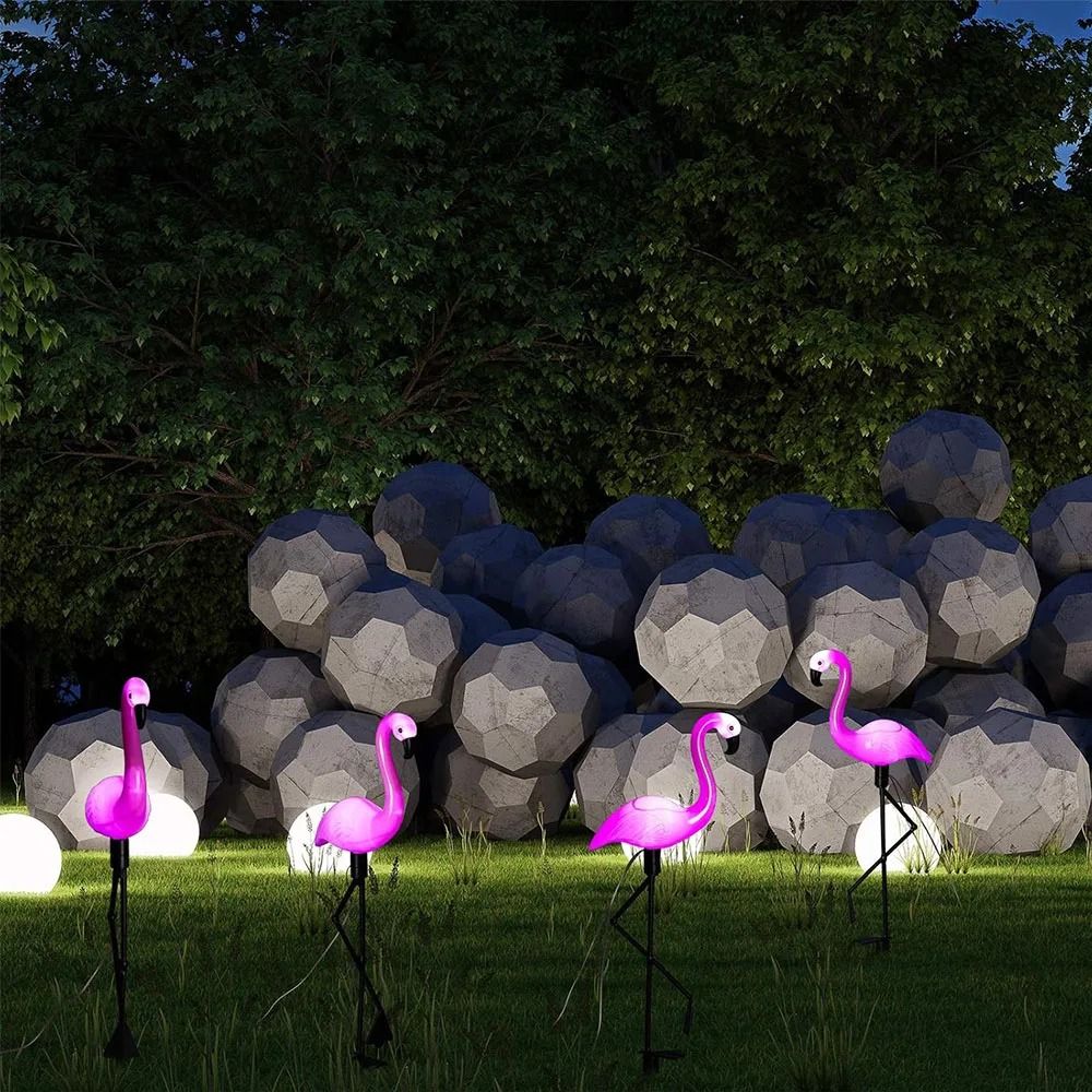Flamingo Solar Powered Outdoor Yard Stake Lights