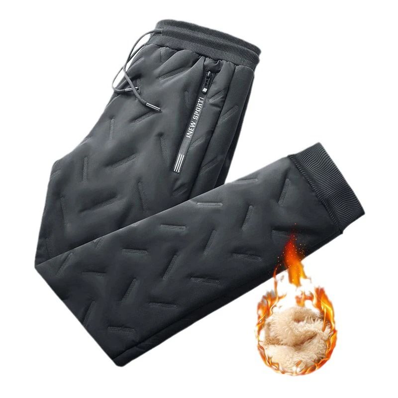 Women Winter Thick Plush Straight Leg Warm Pants