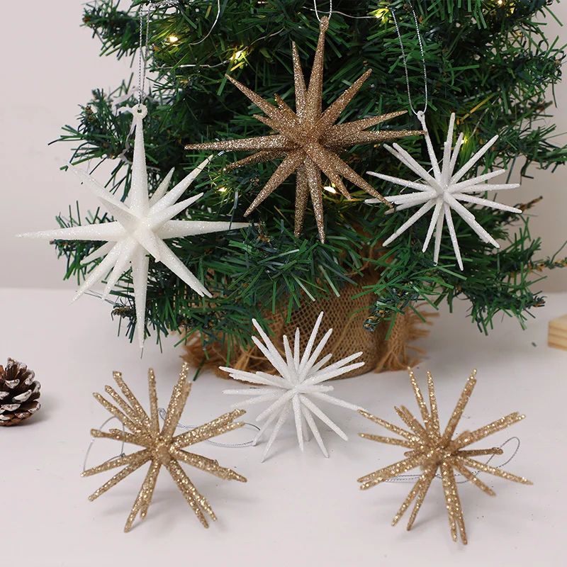 Glitter Exploding Star Christmas Ornament – Hanging Star Tree Decoration