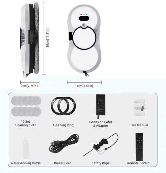 Smart Robot Window Cleaner Vacuum Automatic Glass Cleaning Machine