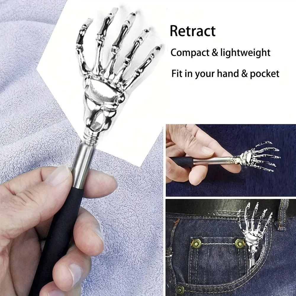 Extendable Stainless Steel Bear Claw Back Scratcher