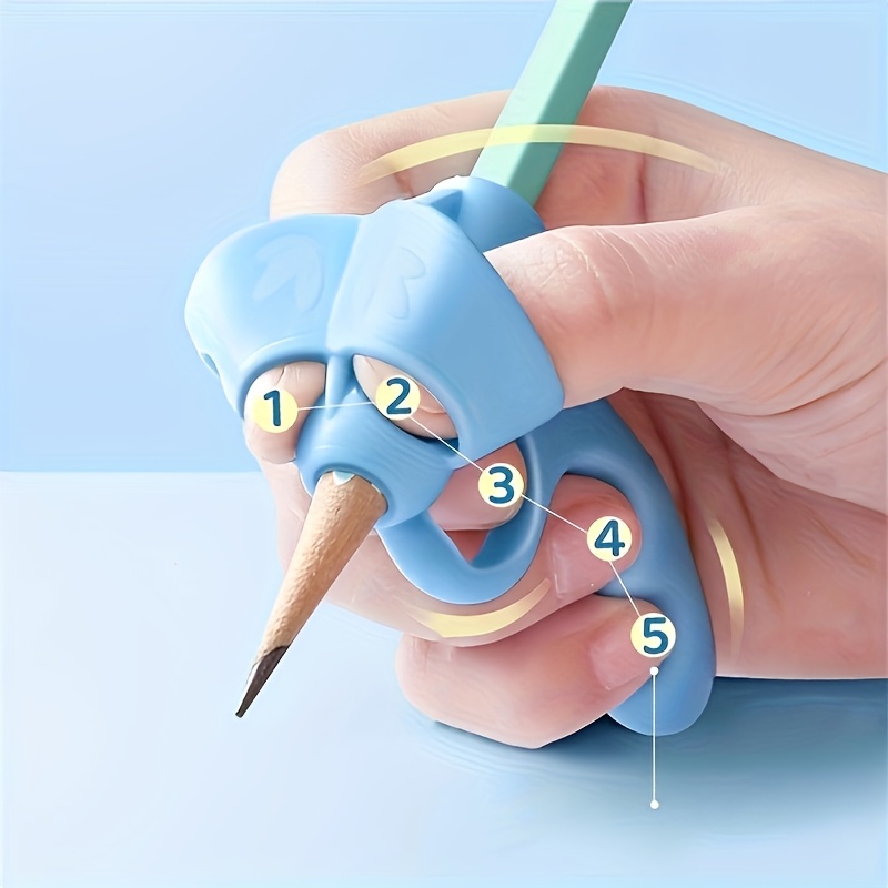 Handwriting Practice Aid Silicone Pen Grip Correctors Soft Rubber Pencil Holders for Posture and Error Correction