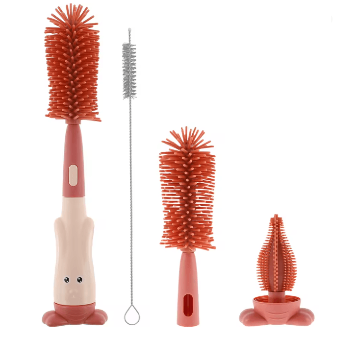 PureCare Baby Bottle Brush Set Silicone Pacifier Straw Cleaner Kit
