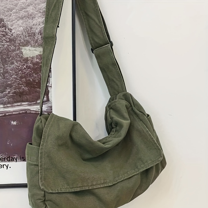 Vintage Canvas Messenger Bag for Women Stylish Shoulder Tote & Crossbody Handbag
