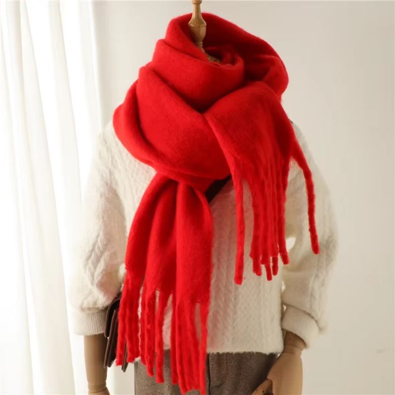 CozyLux Women's Winter Scarf – Cashmere Feel Pashmina Wrap with Tassels