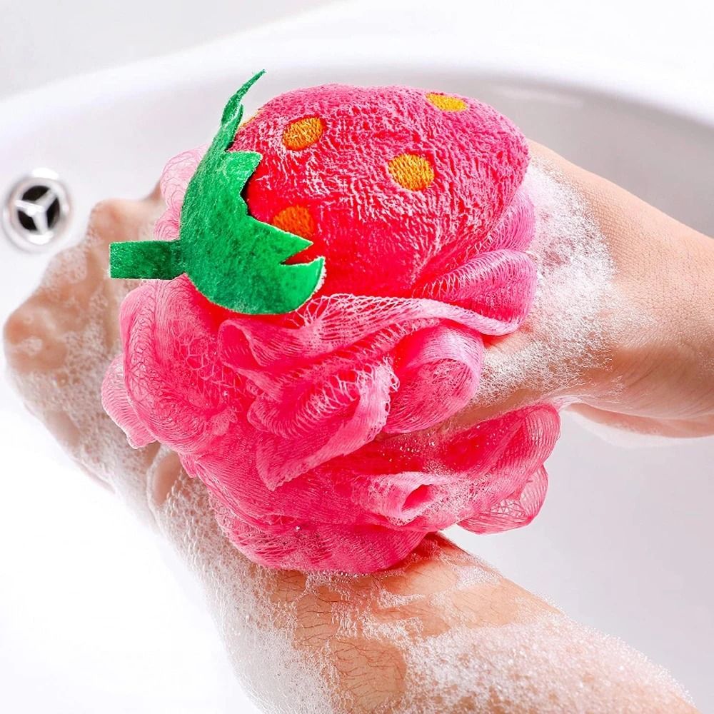 Tutti-Frutti 4PC Fun Fruit Bath Pouf Set